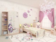 Одноярусные кровати Детская кровать "Бабочки"-Вальтер