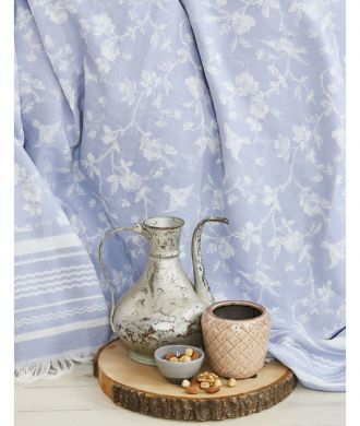 Пике (для лета) Постельное белье Elina blue с покрывалом пике-KARACA HOME