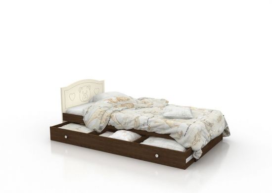 Одноярусные кровати Детская кровать Мишка МДФ-Вальтер