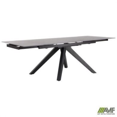 Обеденные столы Стол обеденный раскладной Alfred(Альфред) black/сeramics Calacatta gray-AMF