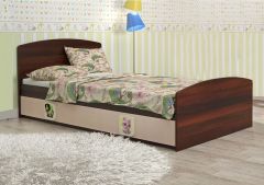 Одноярусные кровати Детская кровать "3в1" коричневая-Вальтер
