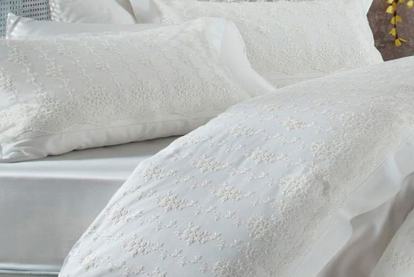 Наборы постельного белья Постельное белье с покрывалом пике Karya krem-KARACA HOME