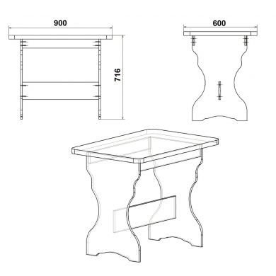 Обеденные столы Стол КС-2-Компанит