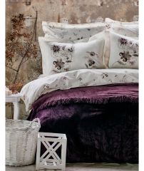 Наборы постельного белья Постельное белье с покрывалом Lucca purple-KARACA HOME