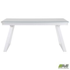 Обеденные столы Стол обеденный раскладной Frank(Франк) white/glass Snow white-AMF