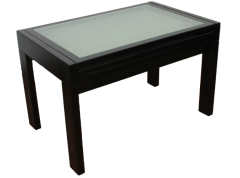 Обеденные столы Стол поперечно-раздвижной с стеклянной крышкой СЖ-13-ЭкоМебель