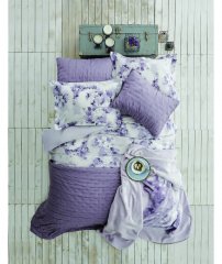 Наборы постельного белья Постельное белье с покрывалом Madelin purple-KARACA HOME