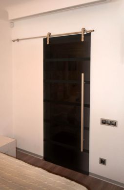 Двери из стекла Стеклянная раздвижная дверь в тонировке-EraGlass