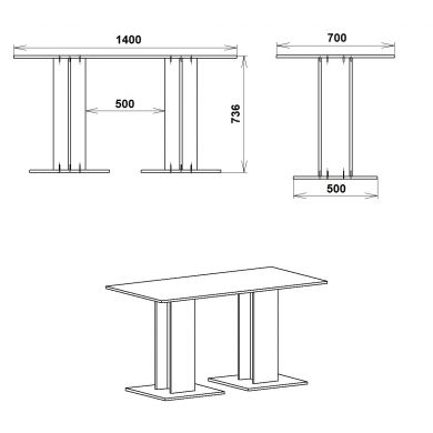 Обеденные столы Стол КС-8-Компанит