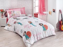Детское постельное бельё Комплект постельного для подростков Fashion Girl Pembe-Eponj Home