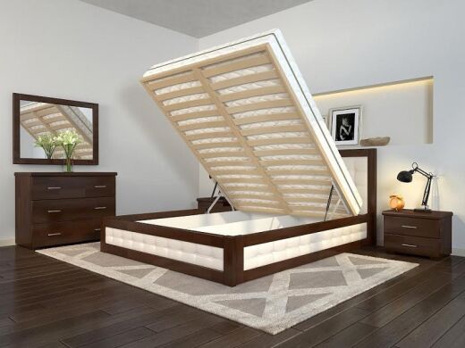 Деревянные кровати Деревянная кровать Рената М с подъемным механизмом-ArborDrev