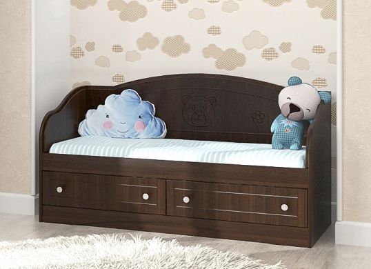 Одноярусные кровати Детский диван-кровать "Мишка"-Вальтер