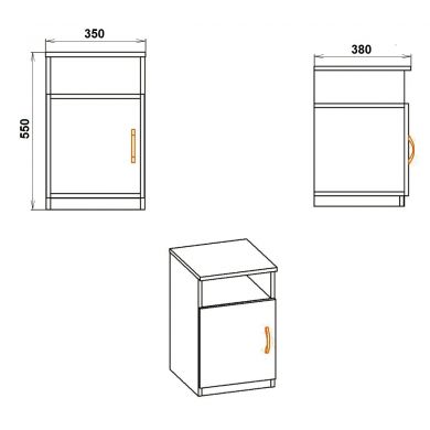 Тумбы Тумба прикроватная ПКТ-1-Компанит