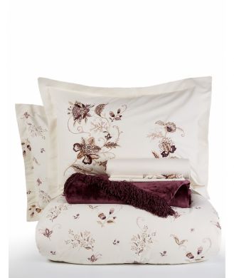 Наборы постельного белья Постельное белье с покрывалом Lucca purple-KARACA HOME